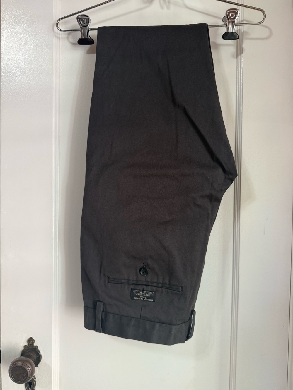 Men's Banana Republic Fulton Skinny Fit Pants in Black